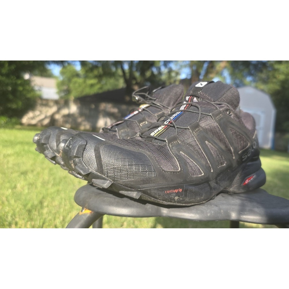 Salomon Speedcross 4 Men Black Trail Running Shoes Hiking Sneakers